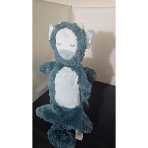 Slumberkins Jade Dragon Snuggler Green Plush Security Blanket Lovie Lovey Z1